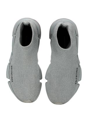 Laminated Knit Bi-Color Speed 2.0 Sneakers Grey Sz 37