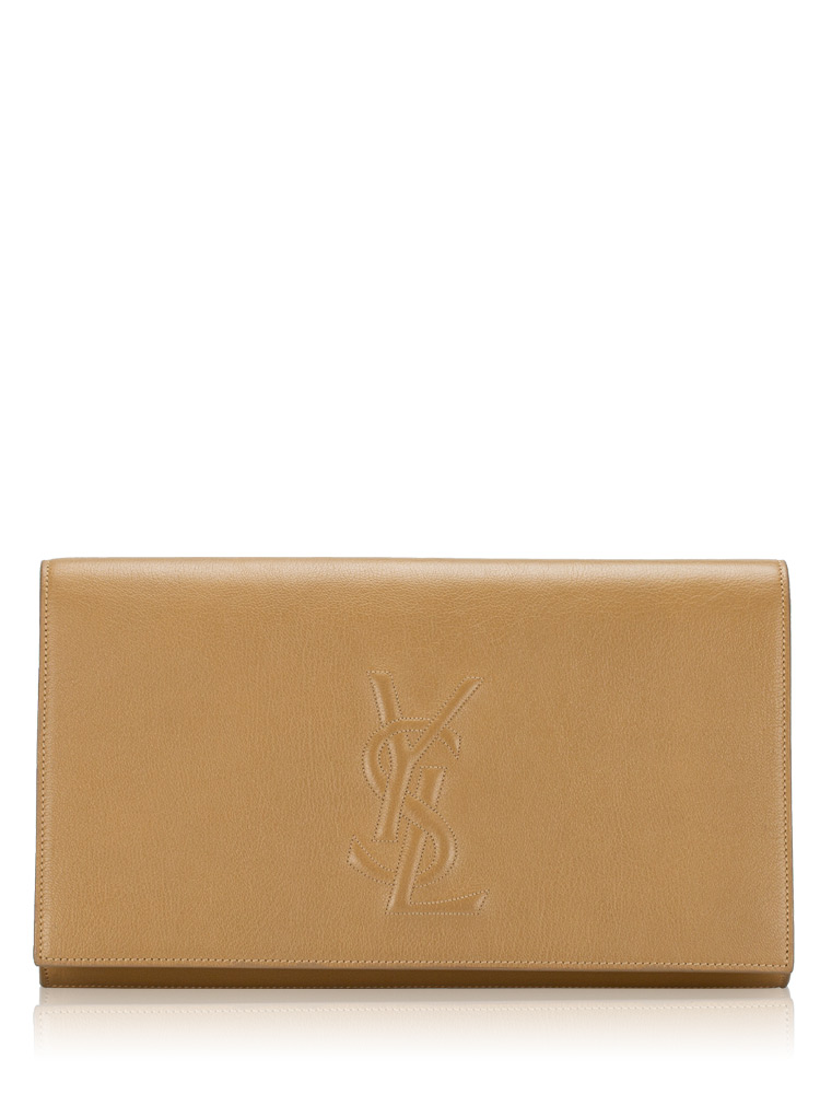 Calfskin Belle De Jour Large Clutch Beige