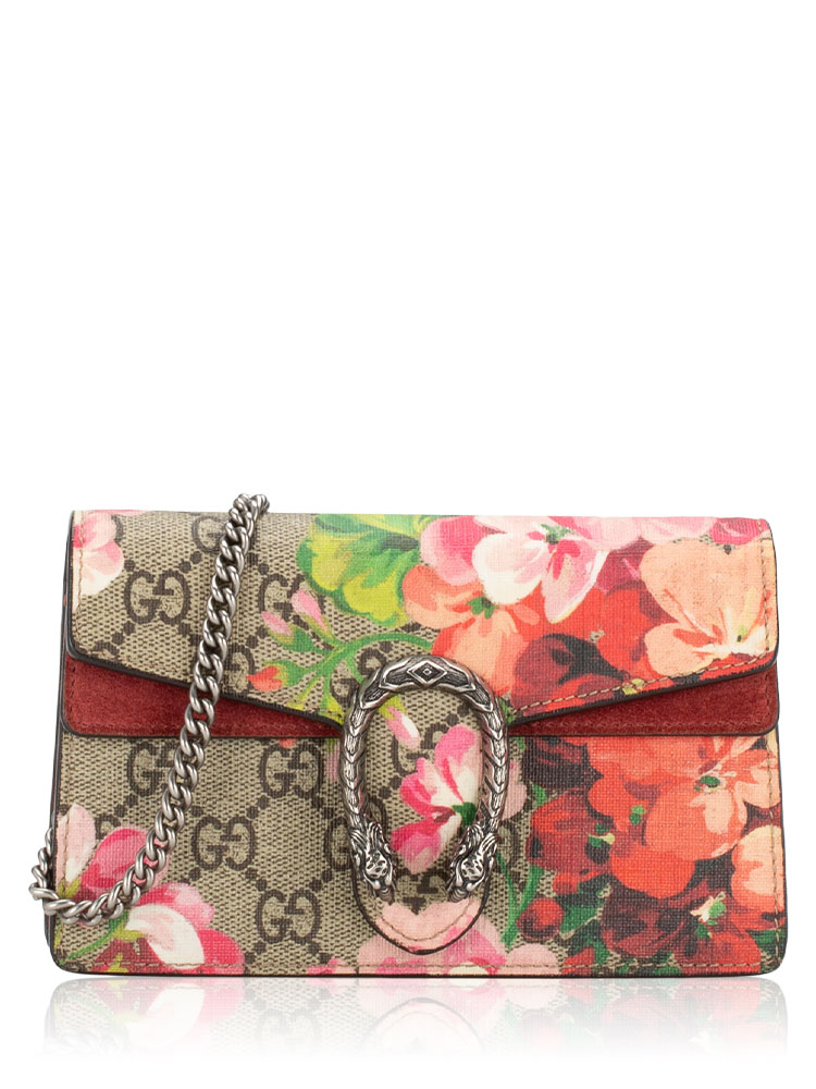 GG Supreme Blooms Dionysus Super Mini Shoulder Bag Beige Dry Rose