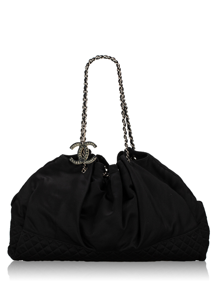 Satin Melrose Cabas Black