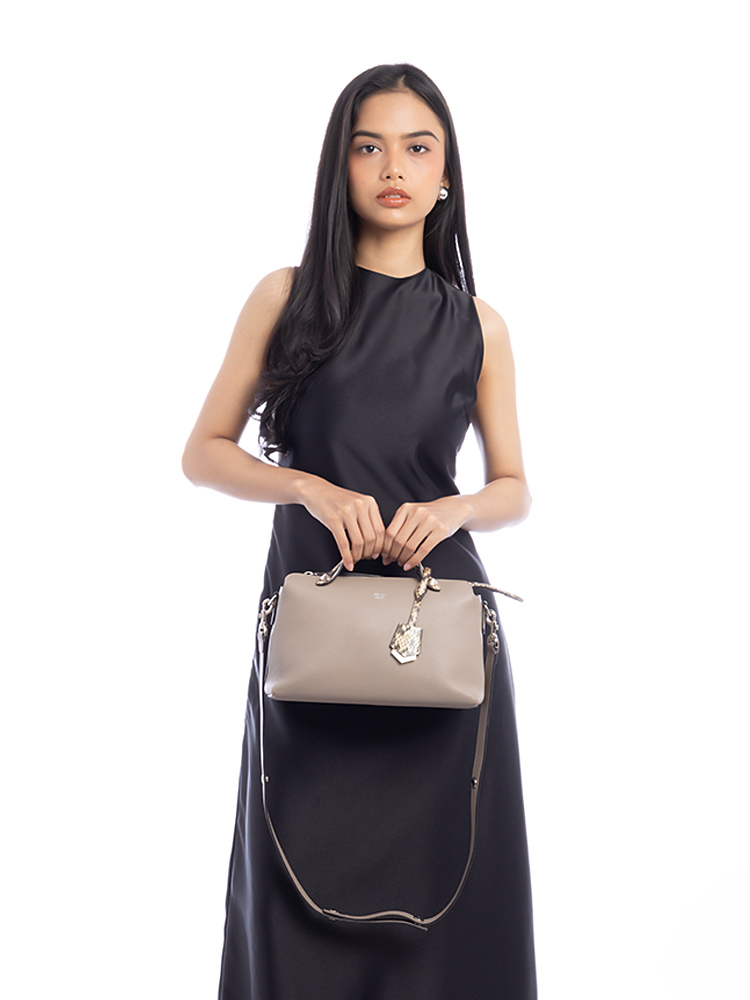 Dolce Elaphe Handles Medium By The Way Tortora