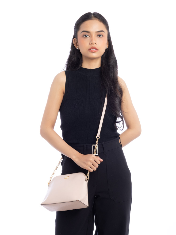 Mott Leather Large Crossbody Soft Pink