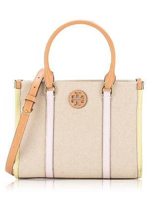 Blake Canvas Small Tote Natural Pink Pastry