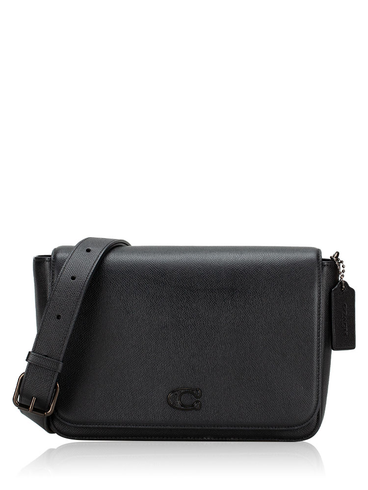 CJ843 Crossgrain Leather Messenger with Signature Interior Black