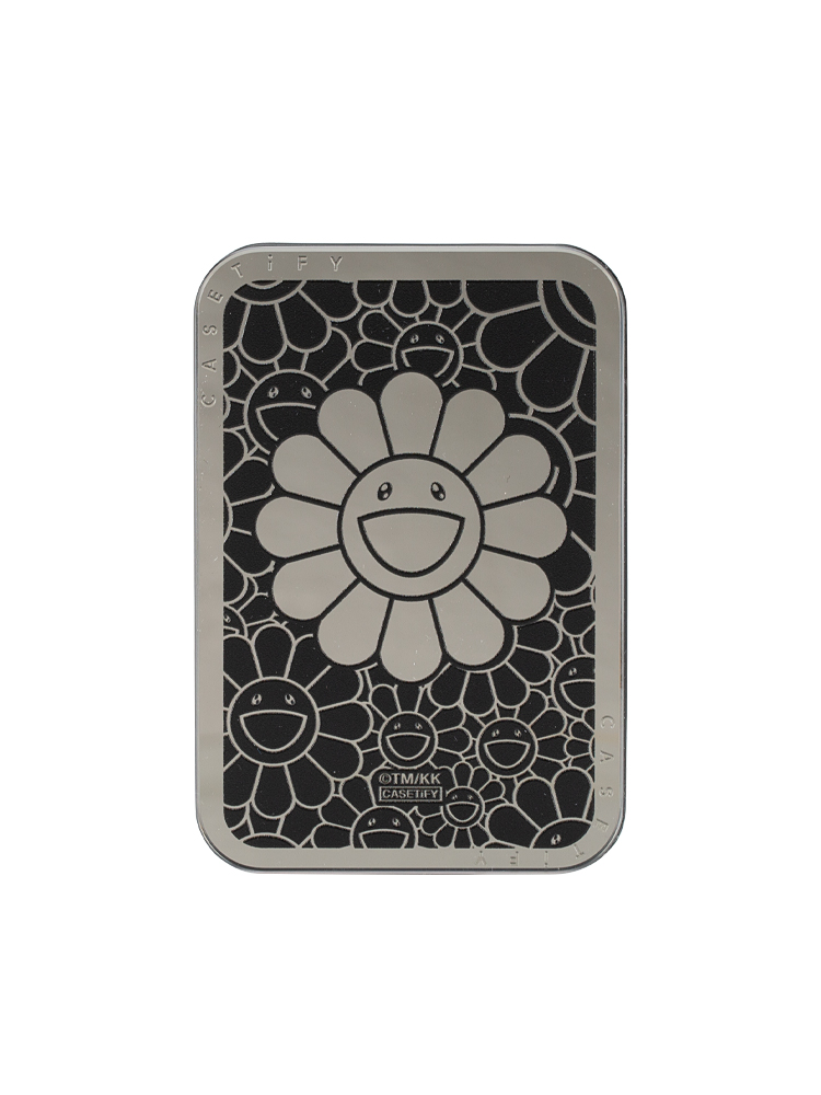 x Murakami Flowers Bloom Snappy Card Holder Stand Mirror Black