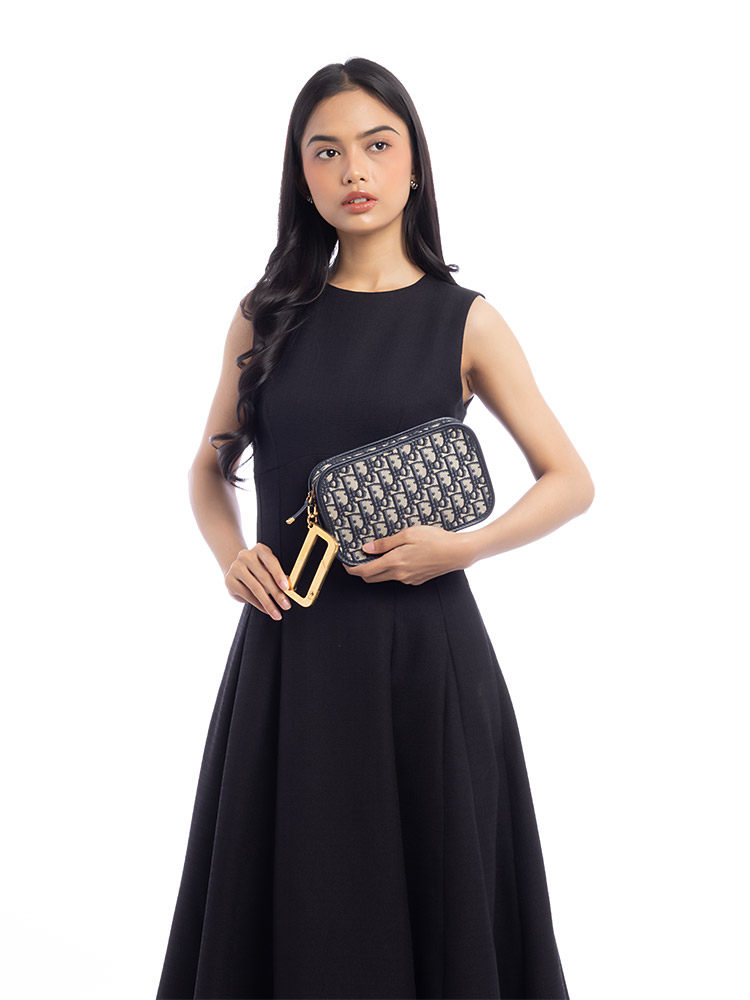 Oblique Diorquake Clutch Blue