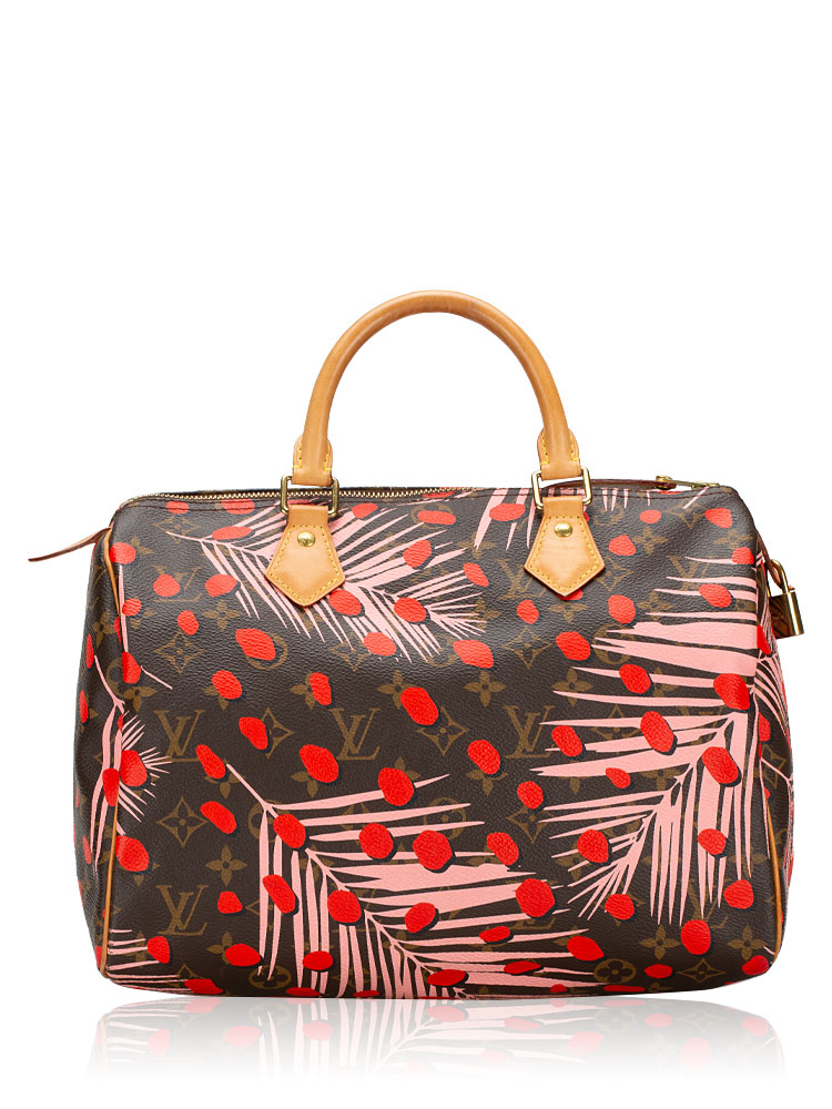 Monogram Jungle Dots Speedy 30 Sugar Pink Poppy