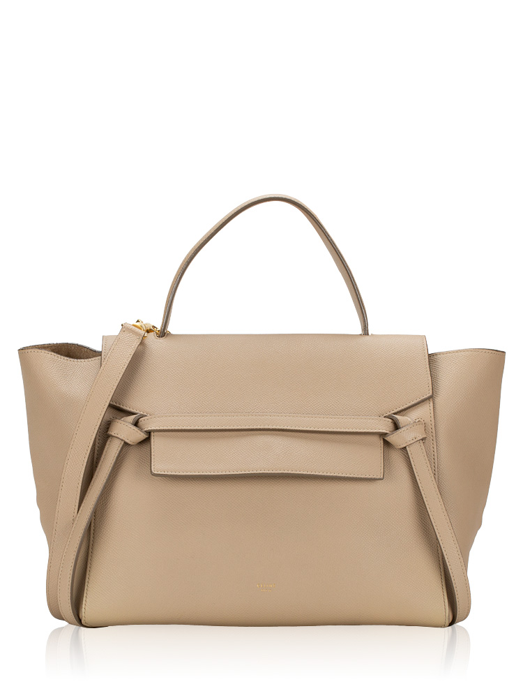 Grained Calfskin Mini Belt Bag Light Taupe