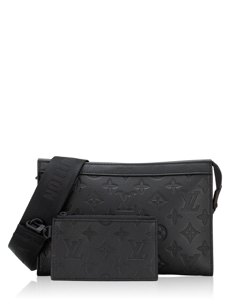 Calfskin Monogram Shadow Gaston Wearable Wallet Noir