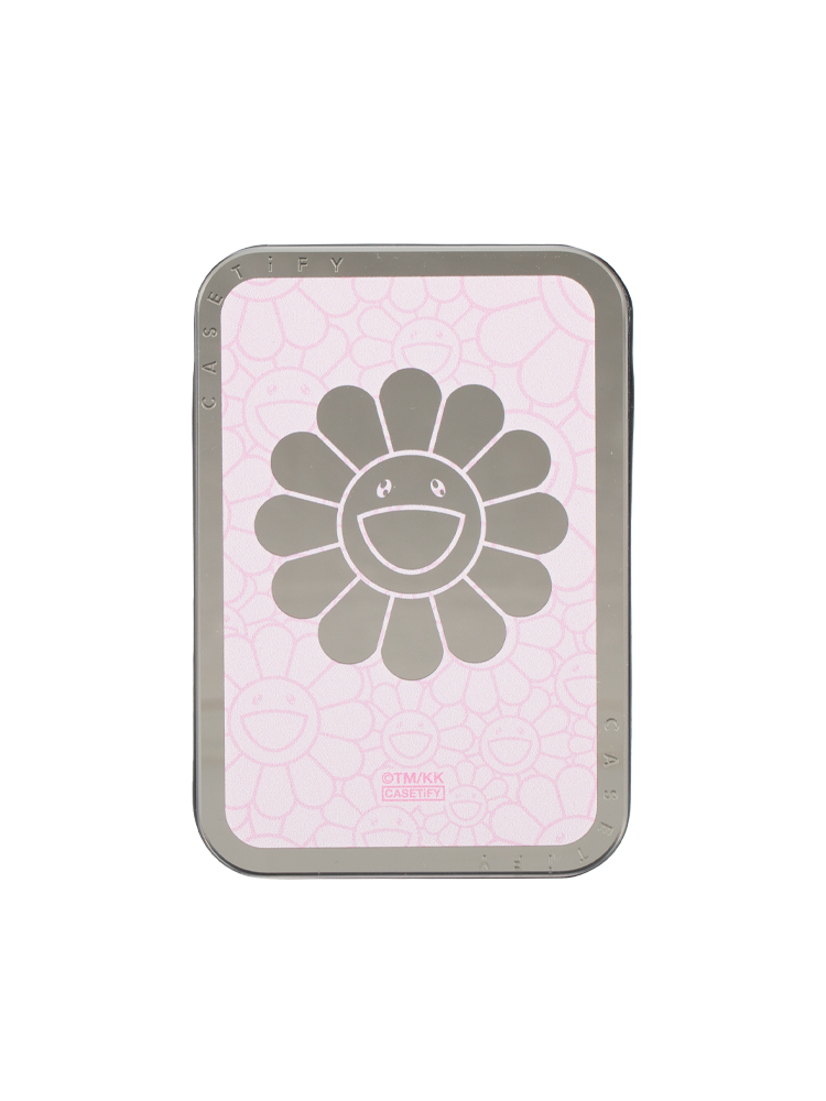 x Murakami Flowers Bloom Snappy Card Holder Stand Mirror Pink