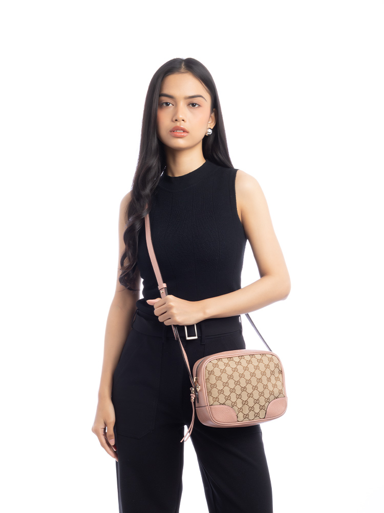 GG Canvas Bree Mini Messenger Beige Pink