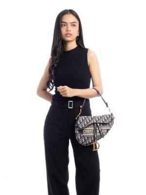 Oblique Saddle Bag Blue