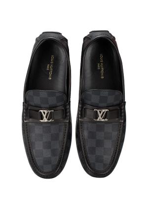 Mens Damier Graphite Hockenheim Loafers Sz 9