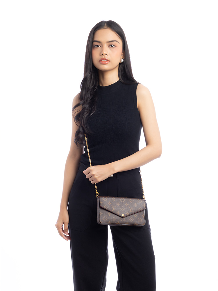 Monogram Pochette Felicie Fuchsia