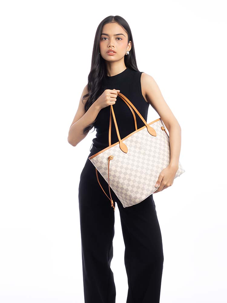 Damier Azur Neverfull MM NM Rose Ballerine