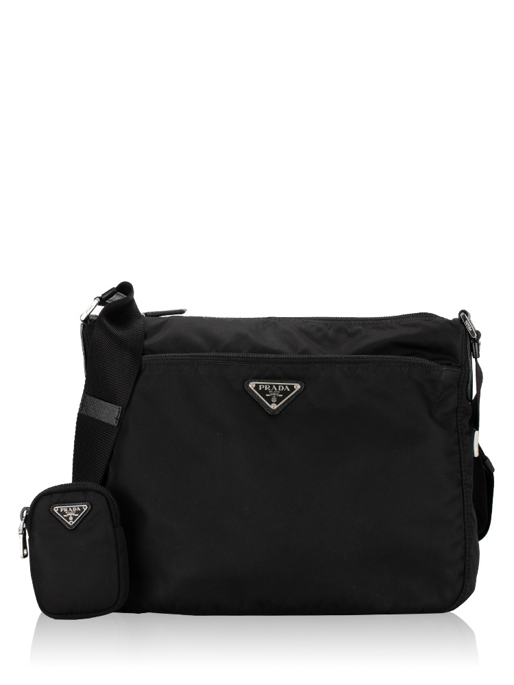 Re-Nylon Multipochette Messenger Nero