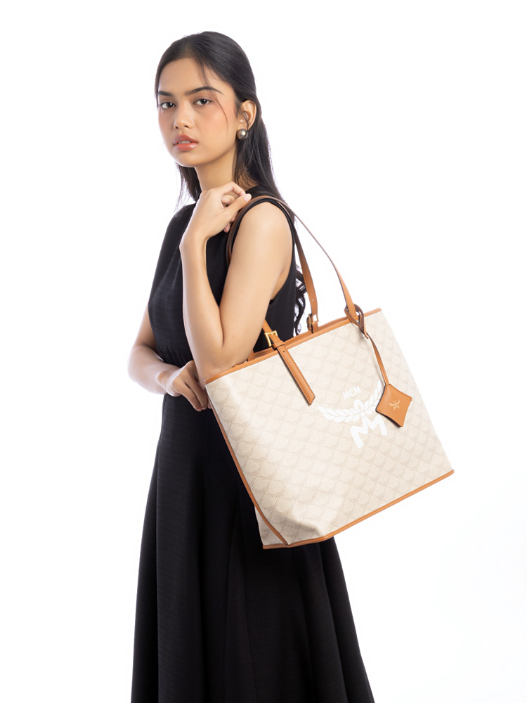 Nappa Lauretos Himmel Medium Tote Beige