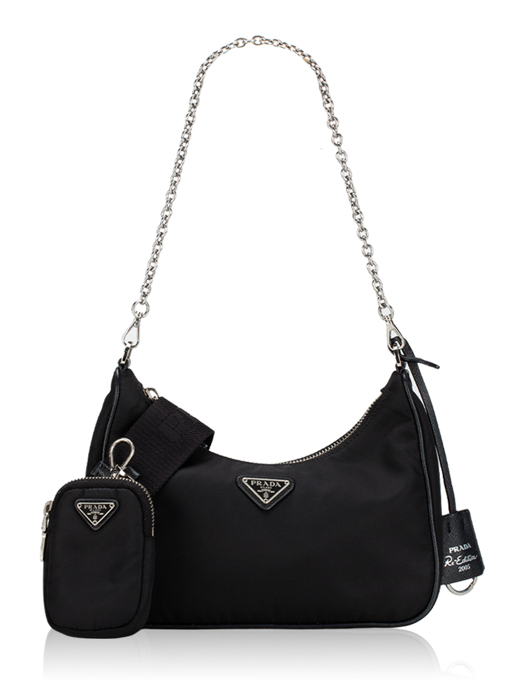 1BH204 Tessuto Saffiano Re-Edition 2005 Shoulder Bag Nero