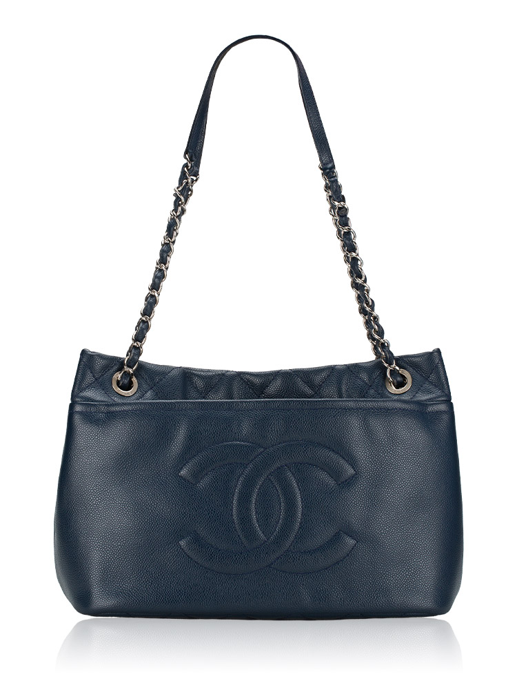 Caviar Soft Timeless CC Tote Marine