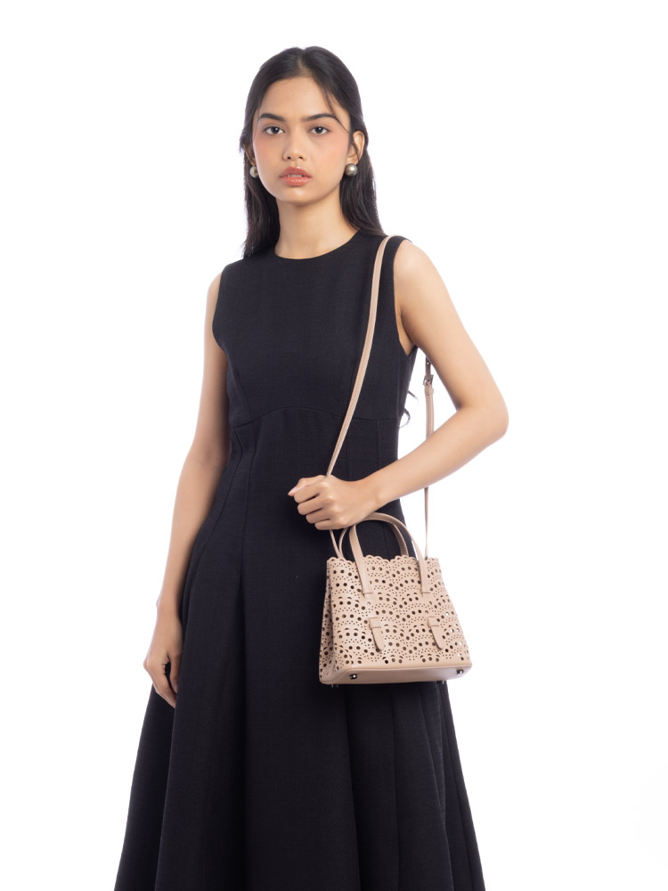 Calfskin Vienne Mina 20 Bag Sable