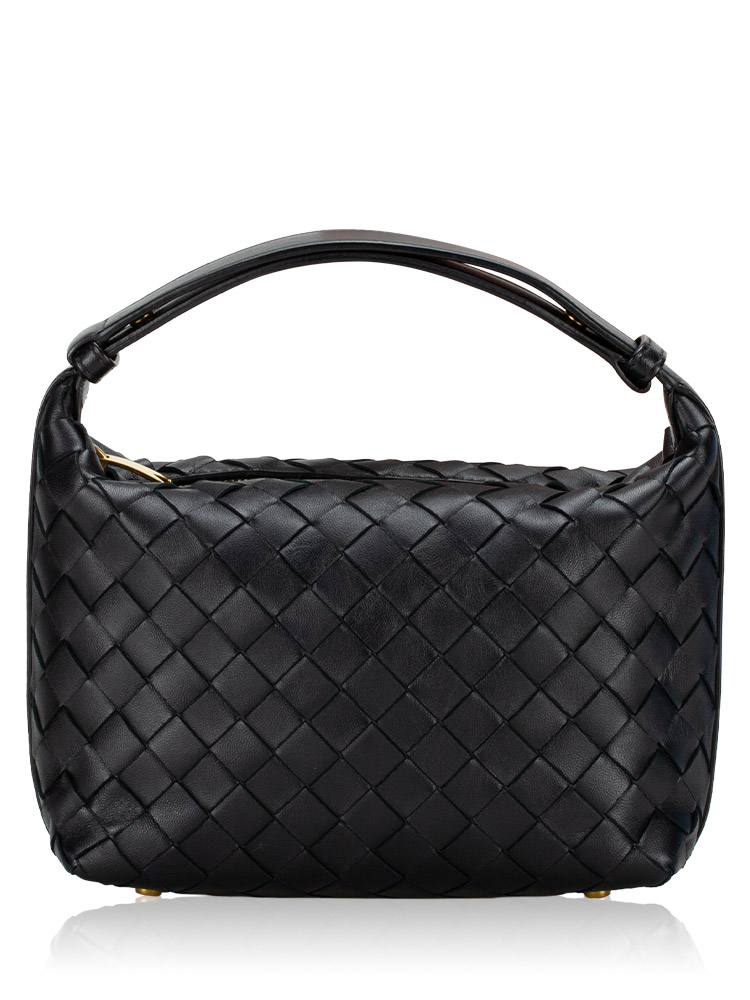 Calfskin Intrecciato Mini Wallace Black