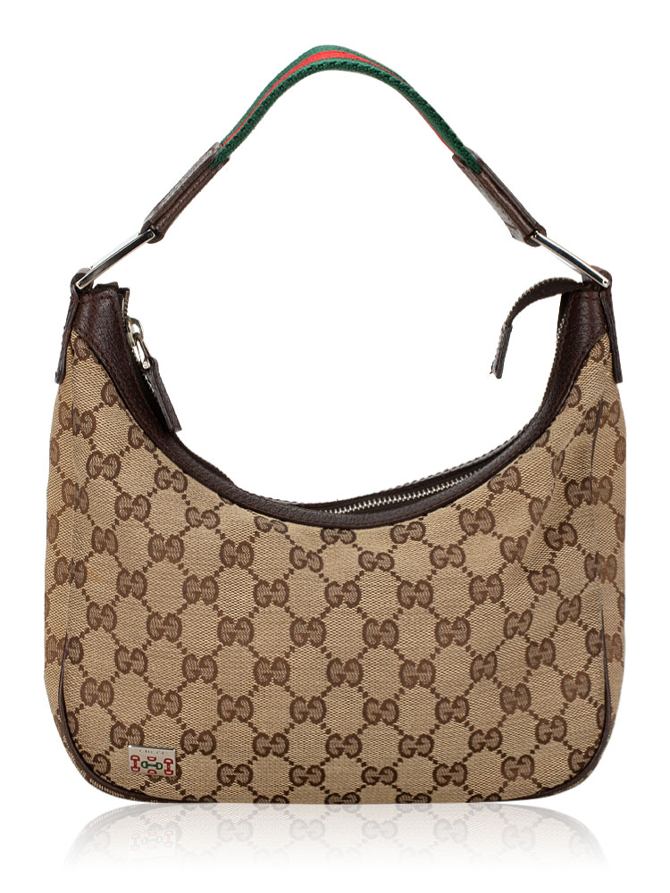 GG Canvas Pop Small Hobo Beige Ebony