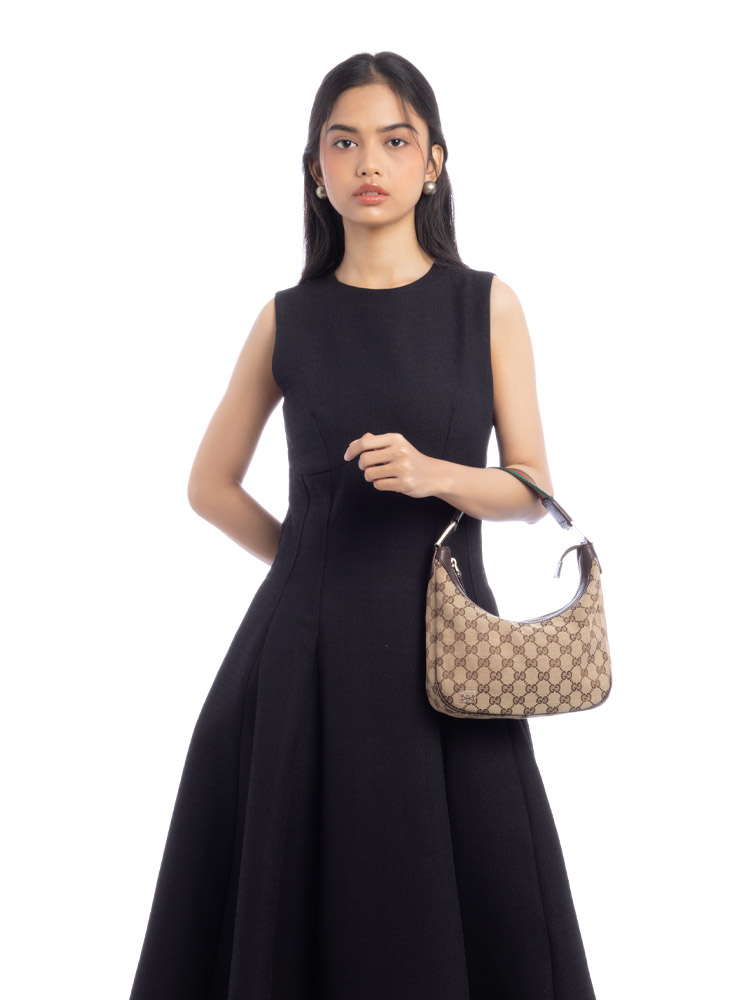 GG Canvas Pop Small Hobo Beige Ebony