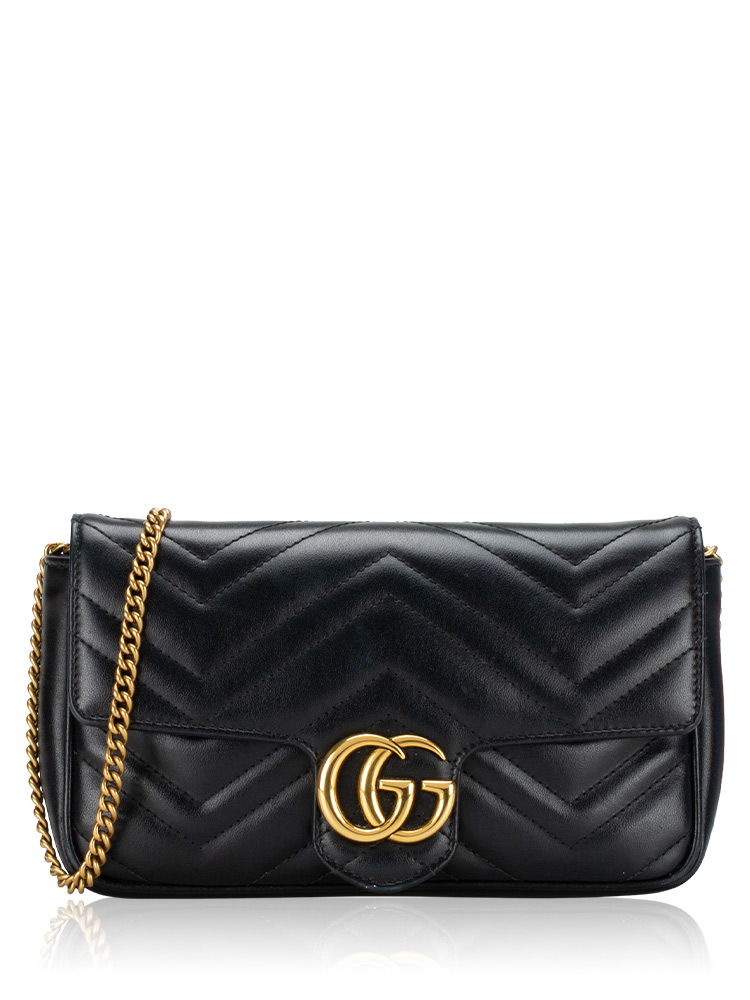 GG Marmont Matelasse Mini Shoulder Bag With Card Holder Black
