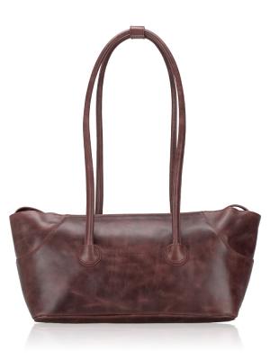 Pull-Up Leather Large Boat Shopper Wine