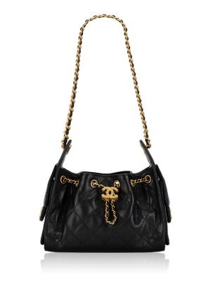Caviar Chanel 25 Mini Handbag Black