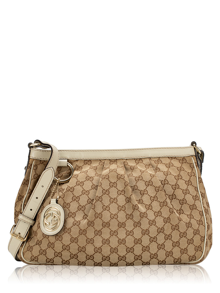 GG Canvas Sukey Messenger Taupe
