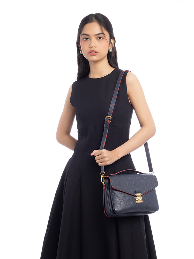 Monogram Empreinte Pochette Metis Marine Rouge