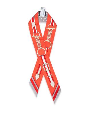 Grand Tralala Silk Twilly Gris Acier Grenadine