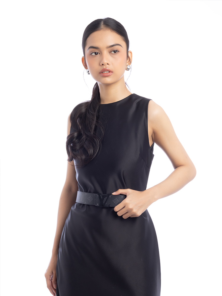 Monogram Eclipse LV Initiales 40mm Reversible Belt Sz 95