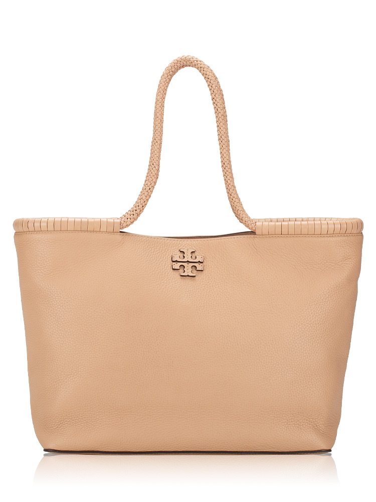 Taylor Leather Tote Beige
