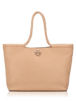 Taylor Leather Tote Beige