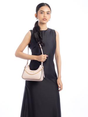 Wilma Leather Small Crossbody Powder Blush