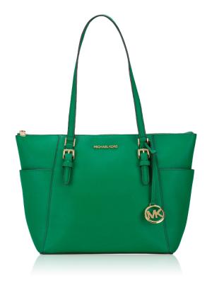 Charlotte Large Zip Tote Green