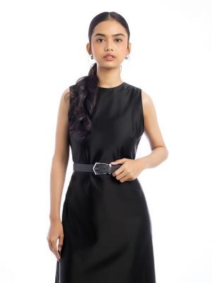 556243C Twist Reversible Buckle Belt Black Sz M