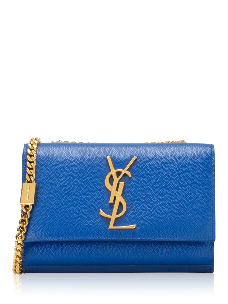 Grain De Poudre Monogram Kate Small Shoulder Bag Blue Majorelle