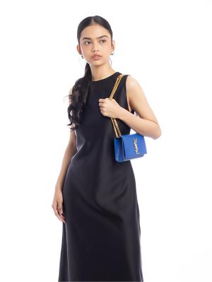 Grain De Poudre Monogram Kate Small Shoulder Bag Blue Majorelle