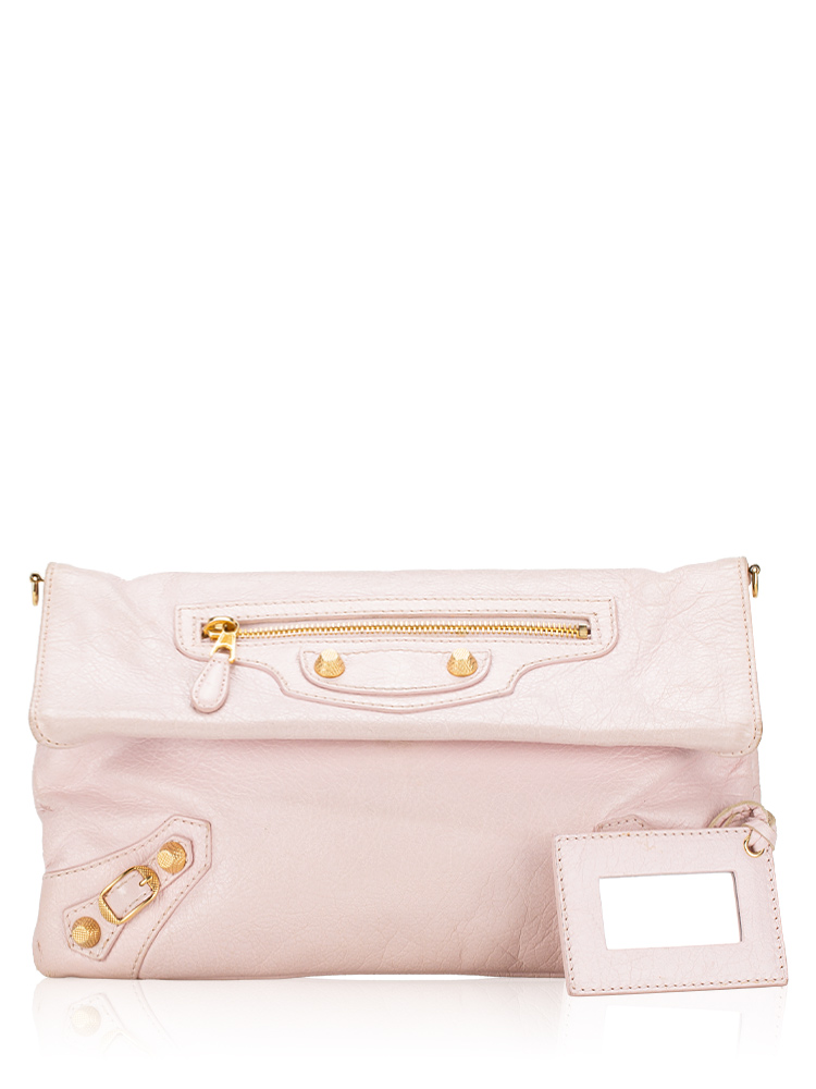 Giant Silver Envelope Clutch Rose Orchidee