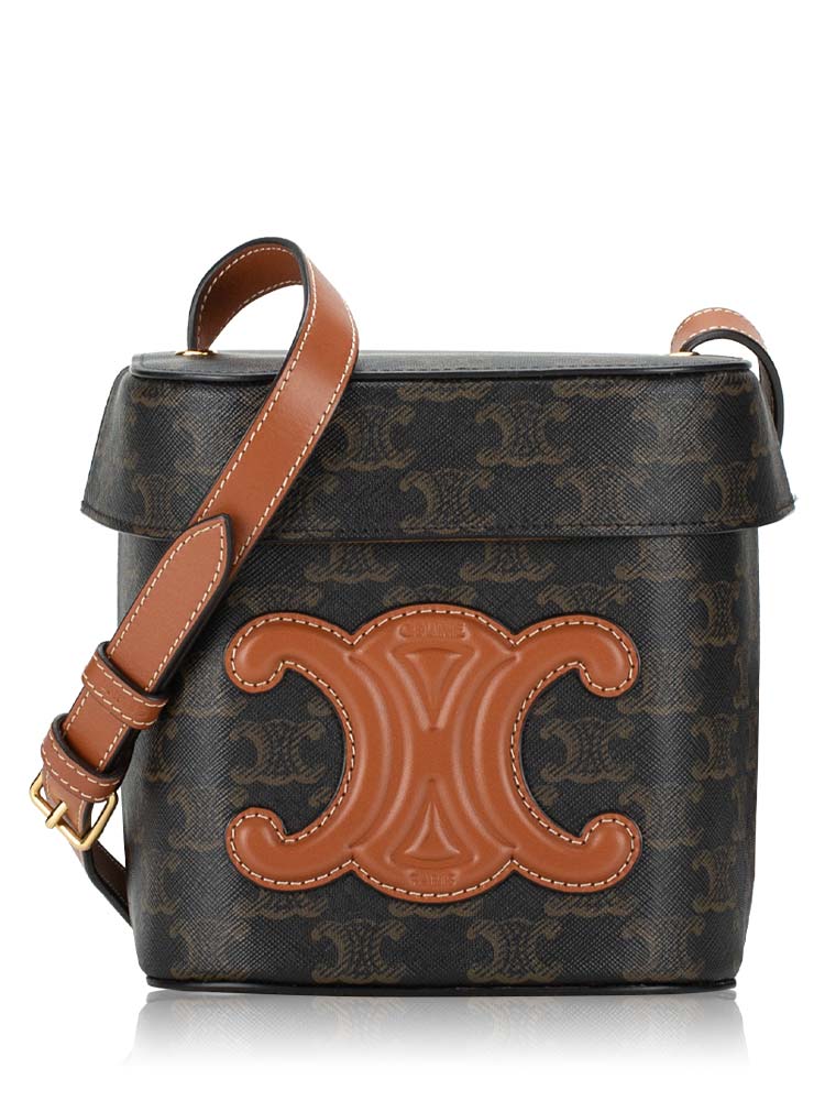 Triomphe Canvas Large Box Bag Tan