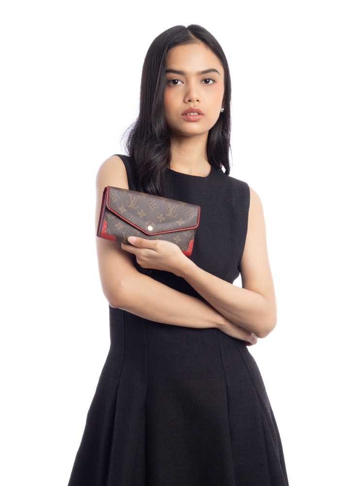 Monogram Sarah Retiro Wallet Cherry