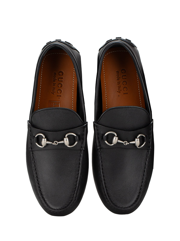 Soft Calfskin Horsebit Loafers Black Sz 7