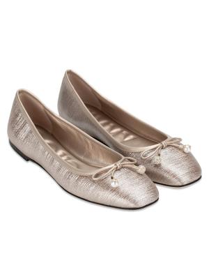 Glitter Fabric Elme Ballet Flats Macaron Sz 38.5