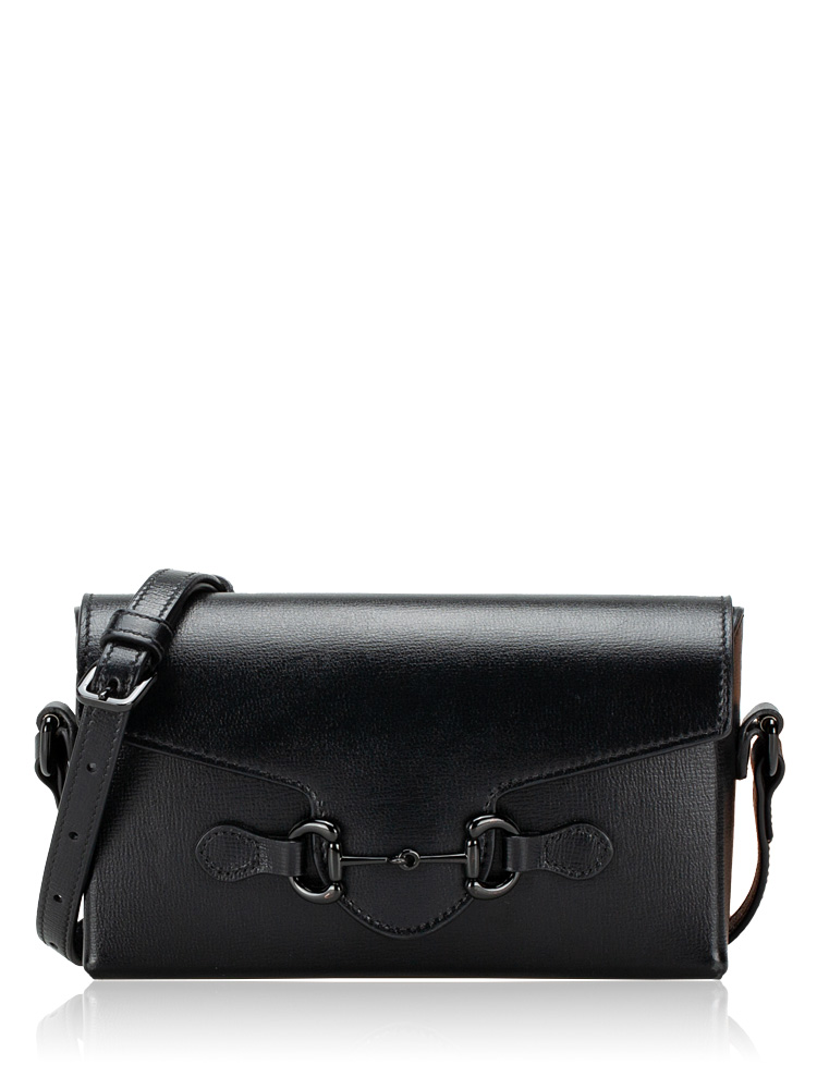 Calfskin Horsebit 1955 Mini Shoulder Bag Black