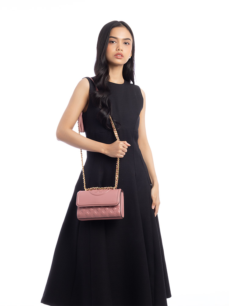 New Fleming Small Shoulder Bag Pink Magnolia