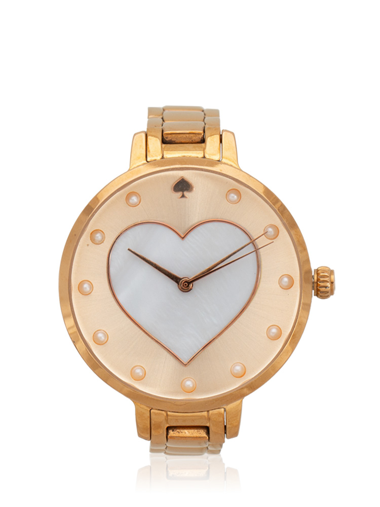 Classic Metro Heart Stainless Steel Watch Rose Gold