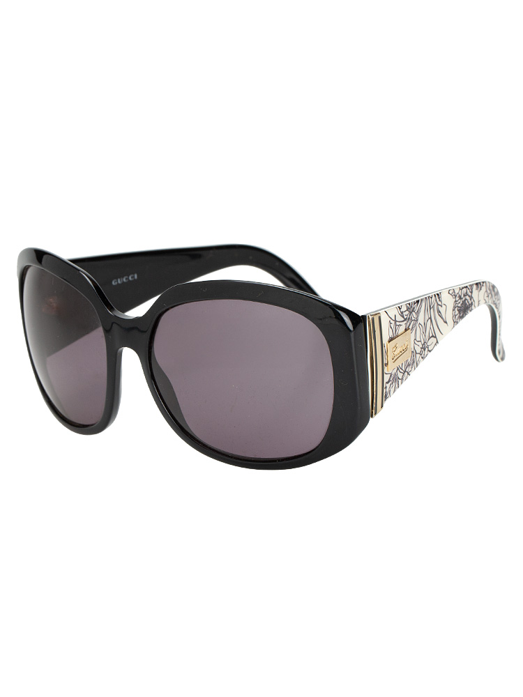 GG3077/S Floral Sunglasses Black White